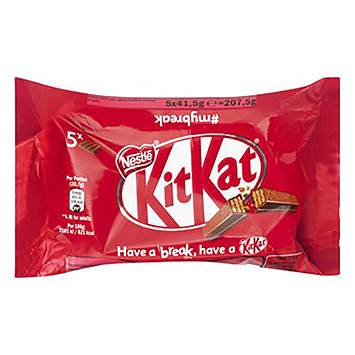 KitKat Snack de chocolate de leite 5x41g 205g