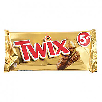 Twix Snack de chocolate com biscoito e caramelo 5x50g 250g