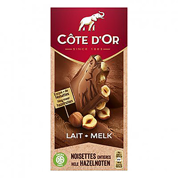 Côte d'Or Tablete de chocolate avelãs inteiras de leite 180g