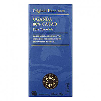 Delicata Uganda 80% cacao pure chocolade 100g