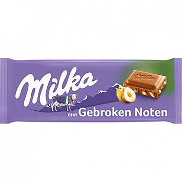 Milka Knækkede nødder 100g