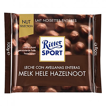 Ritter Sport Tablette de chocolat lait noisette entière 100g