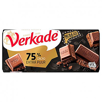 Verkade Tablete de chocolate 75% cacau negro extra 111g
