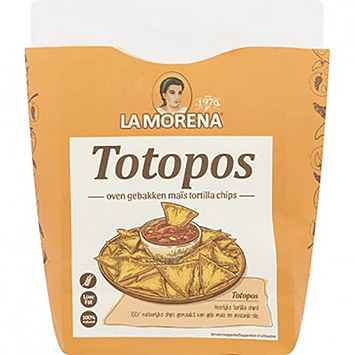 La Morena Totopos tortilhas de milho amarelo assadas no forno 150g