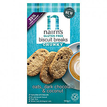 Nairn's Biscuit bryder chunky havre mørk chokolade og kokosnød 160g