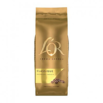 L'OR Café en grains crème absolue classique 500g