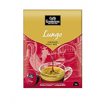 Caffè Gondoliere Lungo dolce gusto compatible 16 café capsules 104g