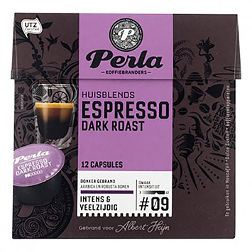 Perla  Café Espresso en cápsulas tueste oscuro compatible con Dolce Gusto 12 unidades 78g