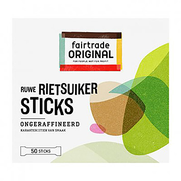 Fairtrade Original Bûchettes de sucre brut de canne  200g