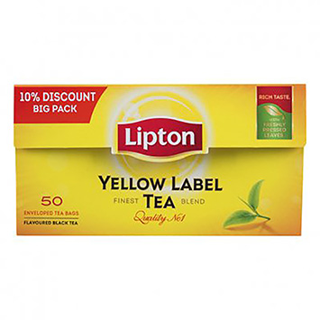 Lipton Thé noir Yellow Label 50 sachets 75g