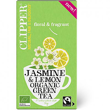 Clipper Thé vert jasmin et citron bio 20 sachets 40g - Hollande Supermarché