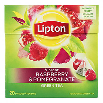Lipton Vibrant raspberry and pomegranate green tea 20 bags 28g
