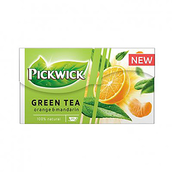 Pickwick Thé vert orange et mandarine 20 sachets 30g