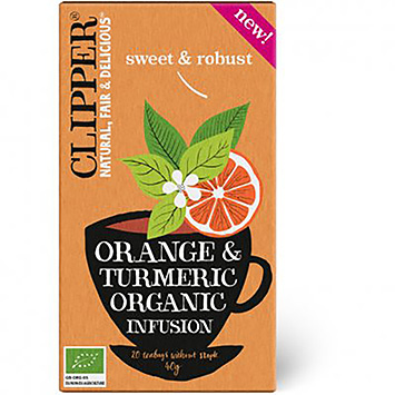 Clipper Infusão orgânica de laranja e açafrão 20 saquetas 35g