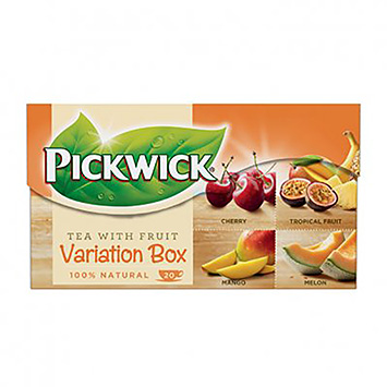 Pickwick Thé aux variations de fruits coffret cerise fruits tropicaux mangue melon 20 sachets 30g