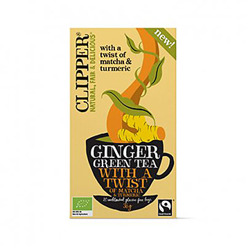 Clipper Ingefära grönt te med en twist av matcha och gurkmeja 20-pack 36g