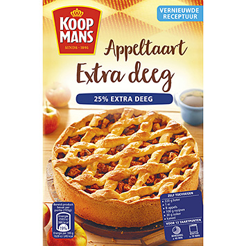 Koopmans Préparation pâte supplémentaire pour tarte aux pommes 550g