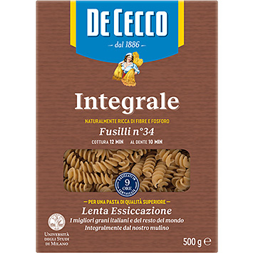 De Cecco Fusilli blé entier n° 34 500g