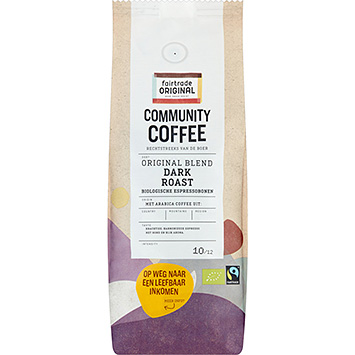 Fairtrade Original Café communautaire en grains torréfaction  foncés 500g