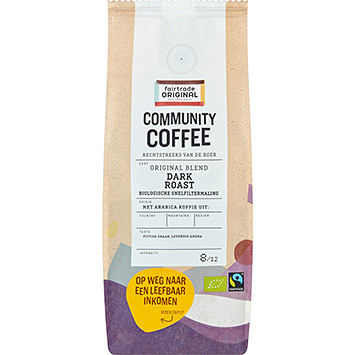 Fairtrade Original Café moulu de torréfaction foncée de café communautaire 250g