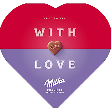 Milka With Love bombons de chocolate de leite pralinés 165g