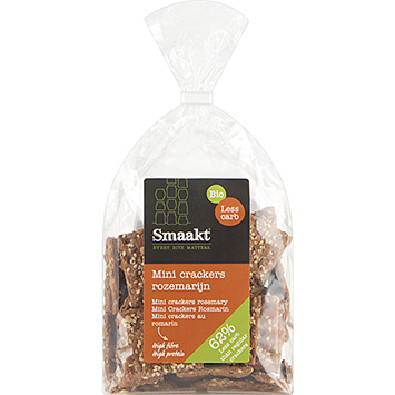 Smaakt Mini cracker biologici al rosmarino con meno carboidrati 200g