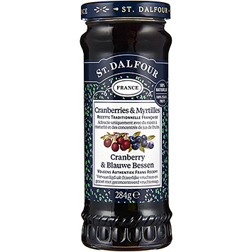 St. Dalfour Cranberry & blauwe bessen vruchtenspread 284g