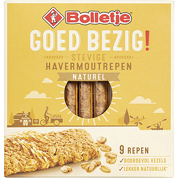 Bolletje Goed bezig stevige havermoutrepen naturel 210g