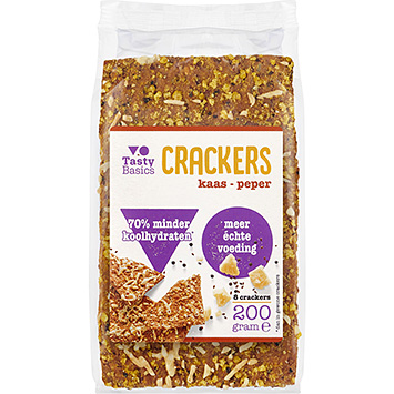 Tasty Basics Cheese - pepper crackers 200g