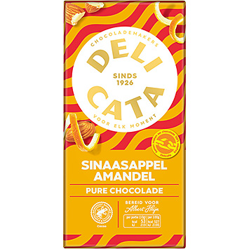 Delicata Chocolate negro con naranja y almendra 150g