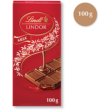 Lindt Tablete de chocolate de leite Lindor porções individuais 100g