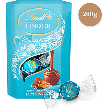 Lindt Bombons de chocolate e caramelo salgado Lindor 200g