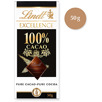 Lindt Excellence Tafelschokolade, 100% Cacao Pur 50g