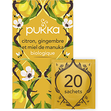 Pukka Infusão limão gengibre mel manuka 40g