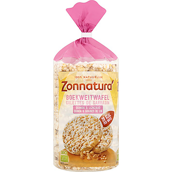 Zonnatura Tortitas de trigo sarraceno quinoa e linhaça 100g