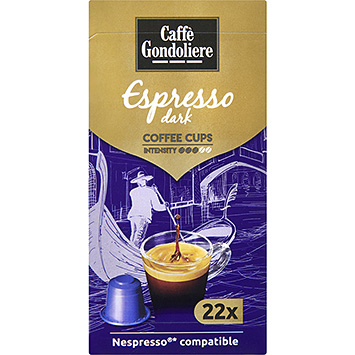 Caffè Gondoliere Espresso mørke kaffekapsler 110g