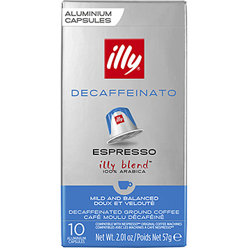 Illy Decaffeinato espresso kaffekapsler 57g