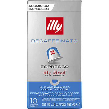 Illy Cápsulas de café expresso descafeinado 57g