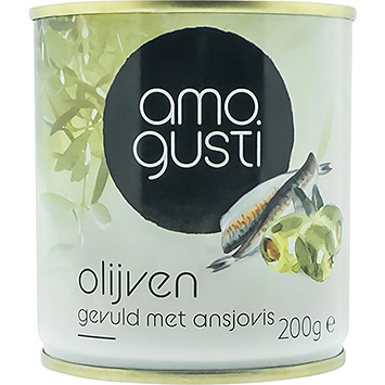 Amogusti Oliven fyldt med ansjoser 200g