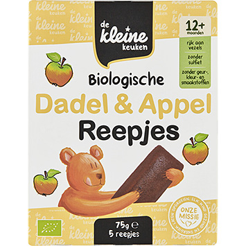 De Kleine Keuken Strisce di frutta di dattero e mela 75g