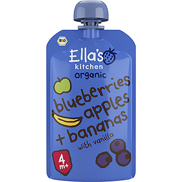 Ella's Kitchen Myrtilles, pommes, bananes bio, bébé dès 4 mois 120g