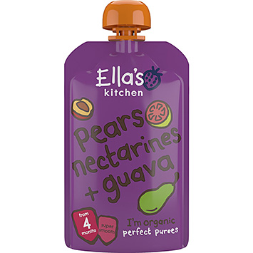 Ella's Kitchen Peras orgânicas, goiaba nectarina 4 120g
