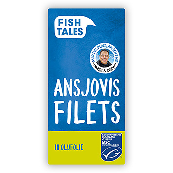 Fish Tales Anchovy fillets in olive oil msc 45g