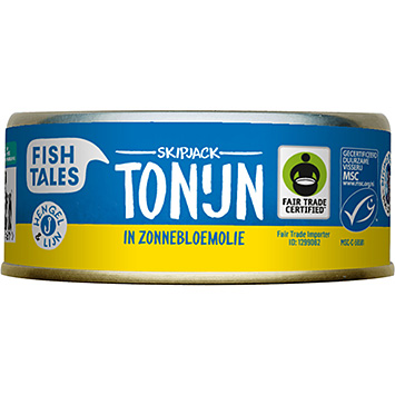 Fish Tales Skipjack tonijn in zonnebloemolie 160g