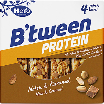 Hero B'tween proteínas nozes e caramelo 96g