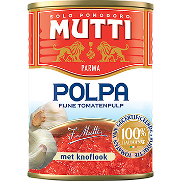 Mutti Tomato frugtkød med hvidløg 425ml