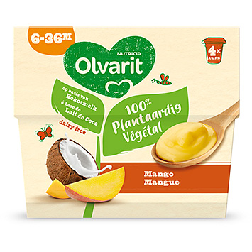 Olvarit Plant-based dessert mango 380g