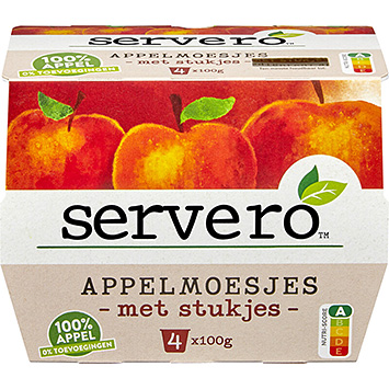 Servero 100% Compote de pommes avec morceaux 400g