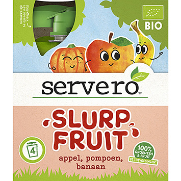 Servero Slurpfrukt ekologisk äpple pumpa banan 360g