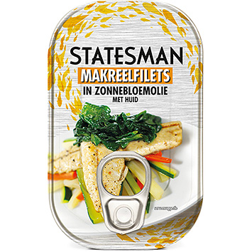 Statesman Mackerel on the skin in sunflower oil 125g